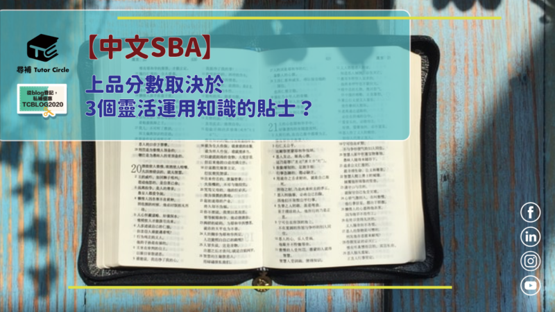 【中文SBA】上品分數取決於3個靈活運用知識的貼士？