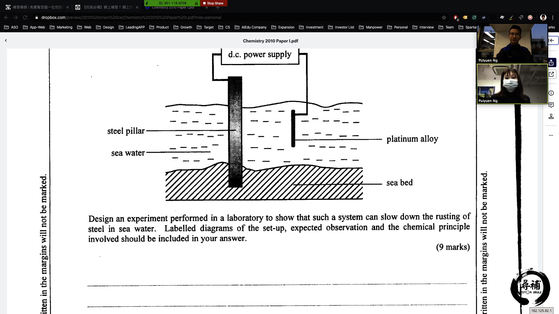 online tutoring example